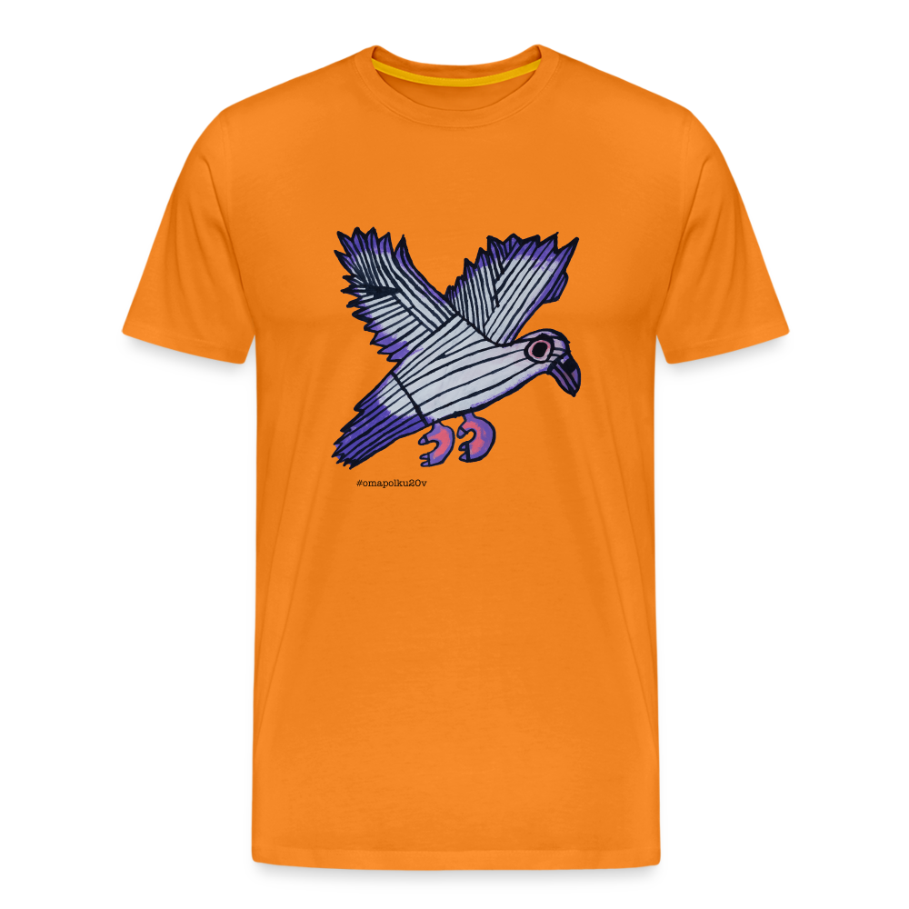 Kyyhky premium T-paita OmaPolku 20-v edition 2 - oranssi