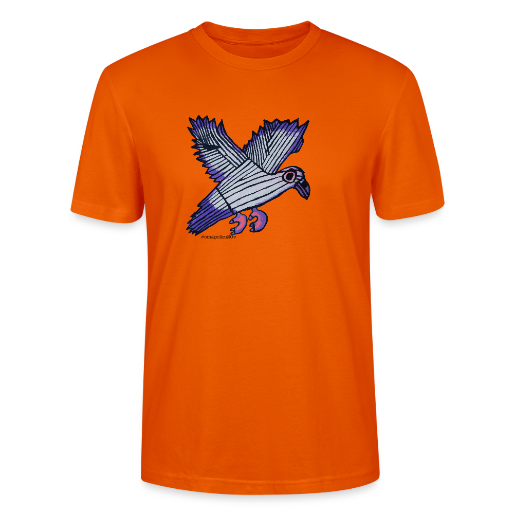 Kyyhky premium T-paita OmaPolku 20-v edition - syvän oranssi